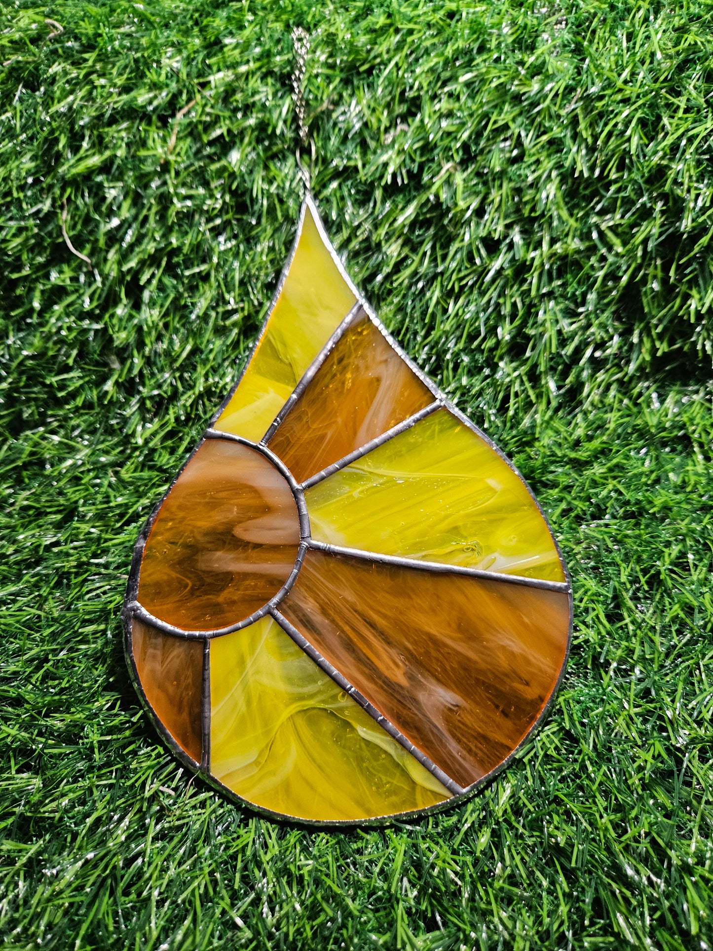 Sunburst Teardrop Stained glass