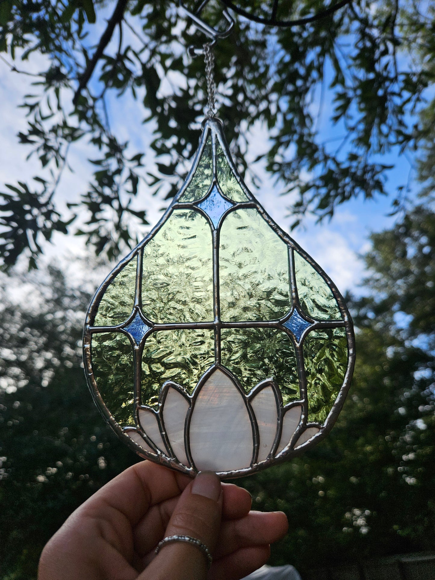 Lotus Drop Stained Glass