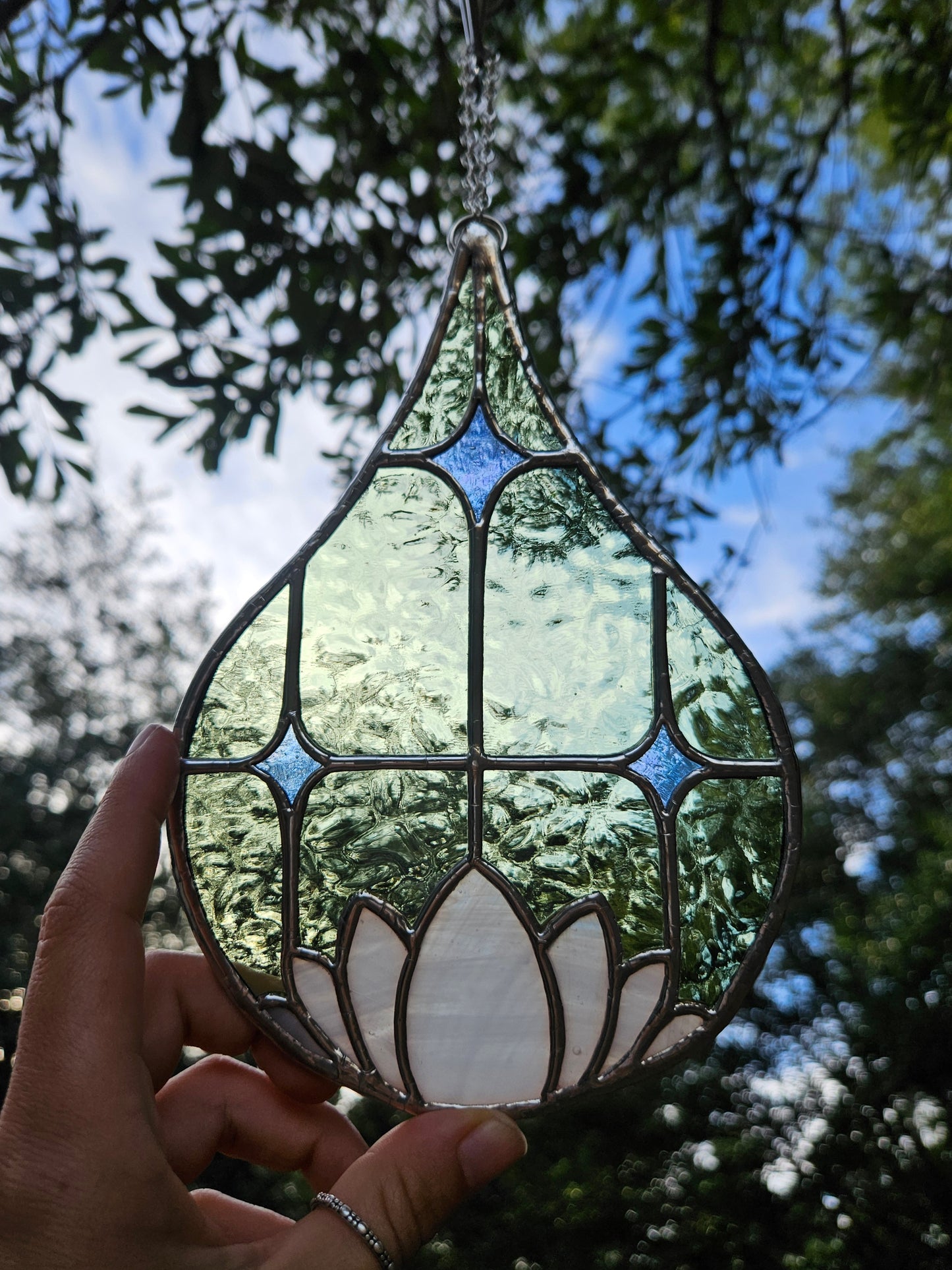 Lotus Drop Stained Glass
