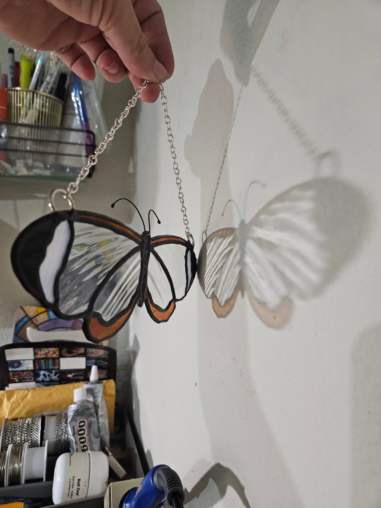 Glasswing Butterfly Stained Glass