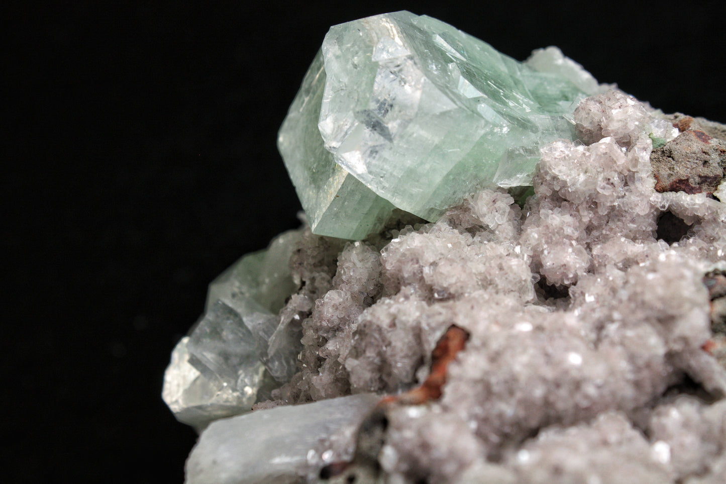 Green Apophyllite with Stilbite