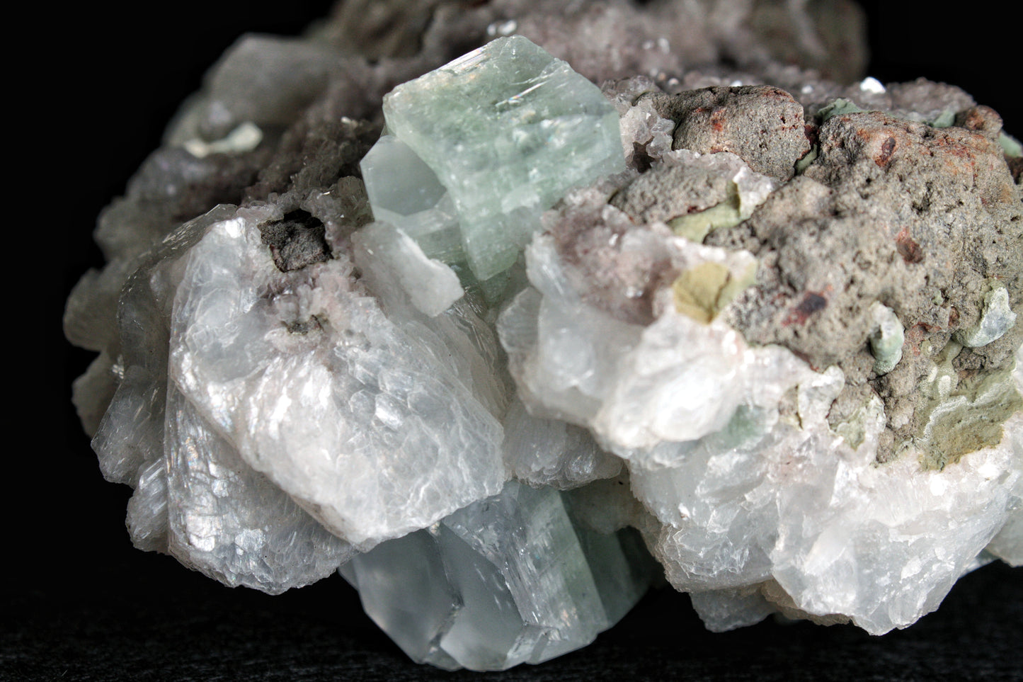 Green Apophyllite with Stilbite