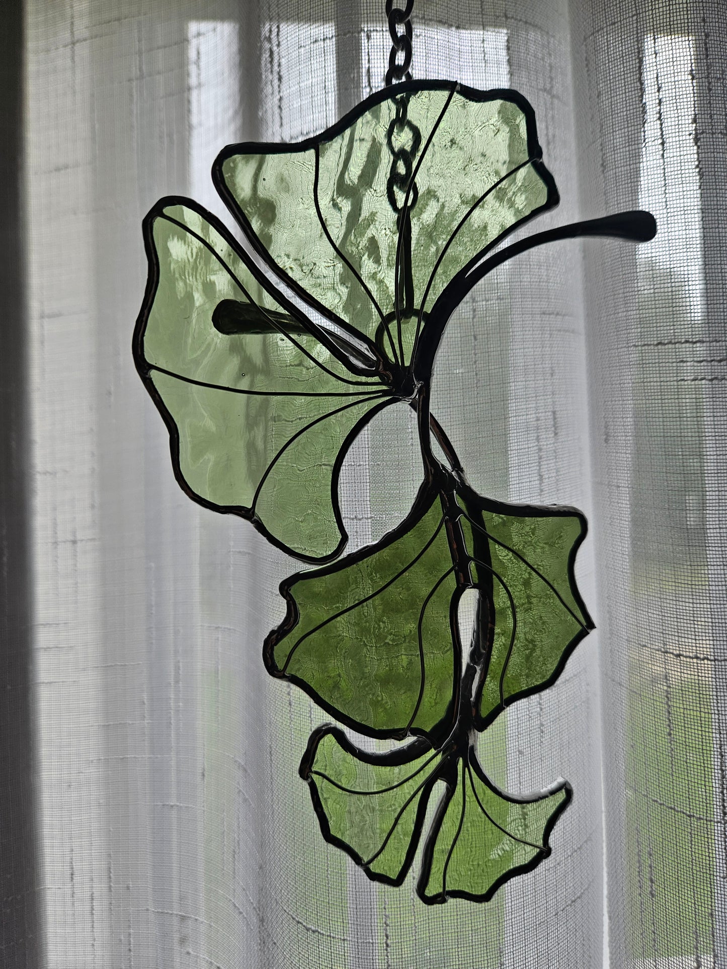 Ginkgo Branch Stained Glass