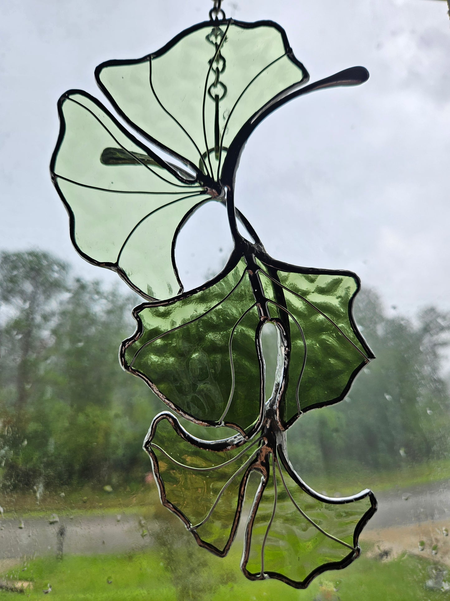 Ginkgo Branch Stained Glass