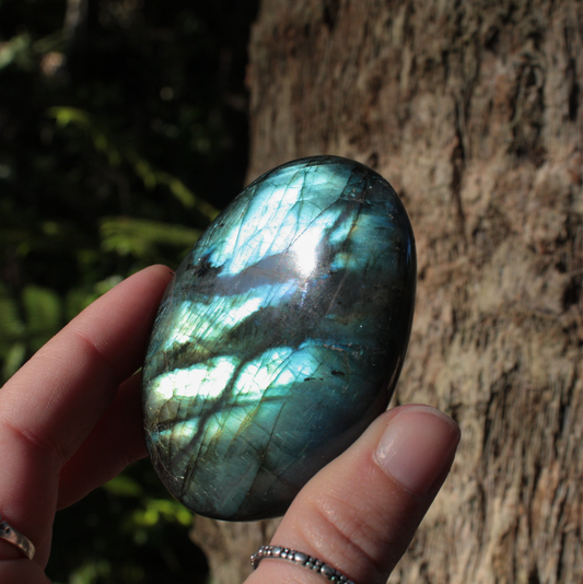 Labradorite Palm Stone - Medium