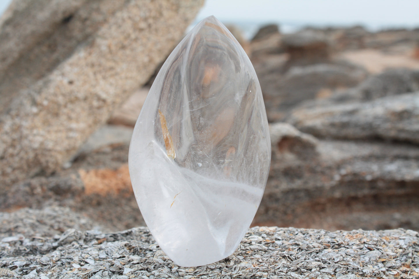 Medium Clear Quartz Flame