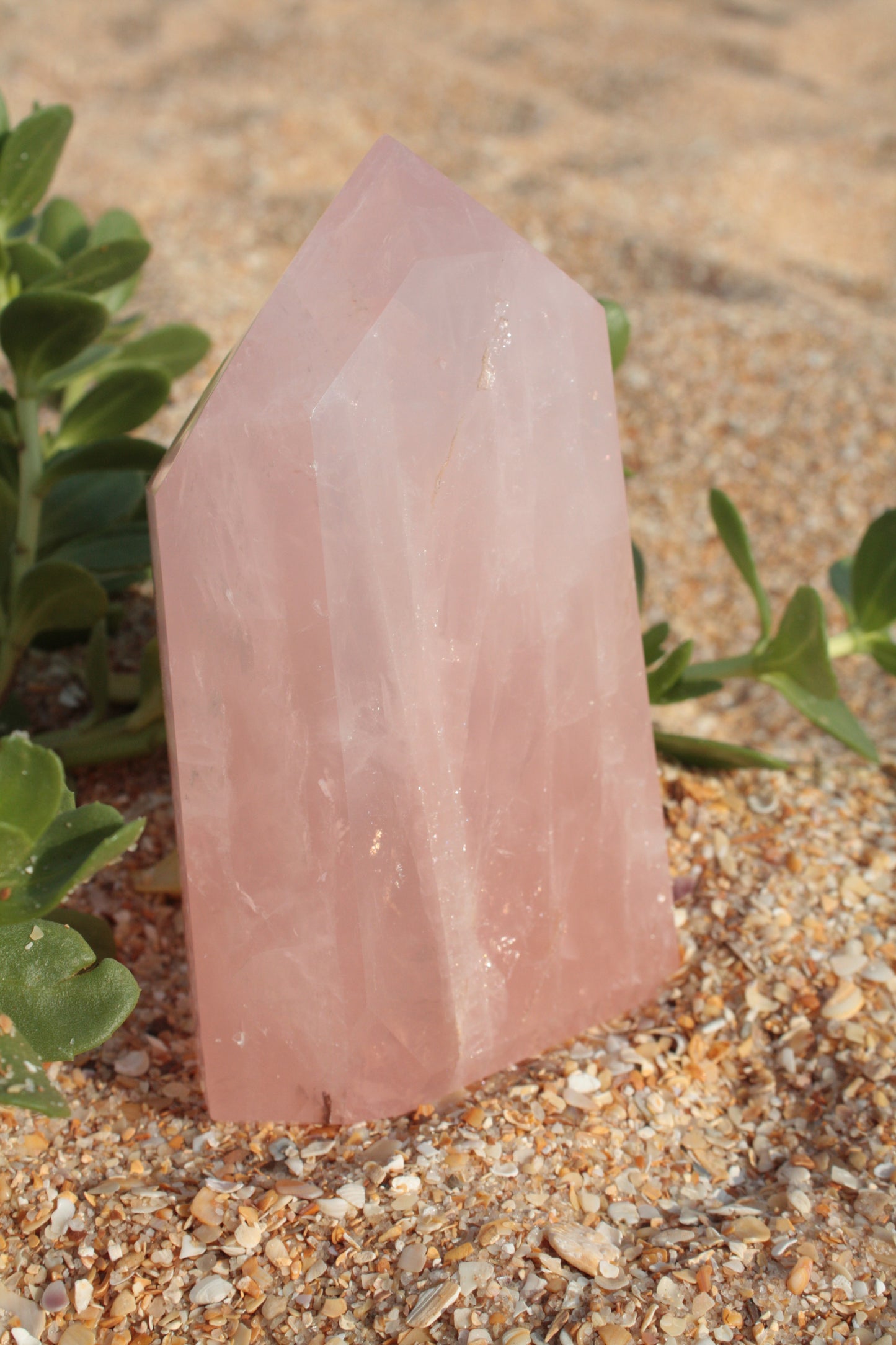 Large Rose Quartz Tower