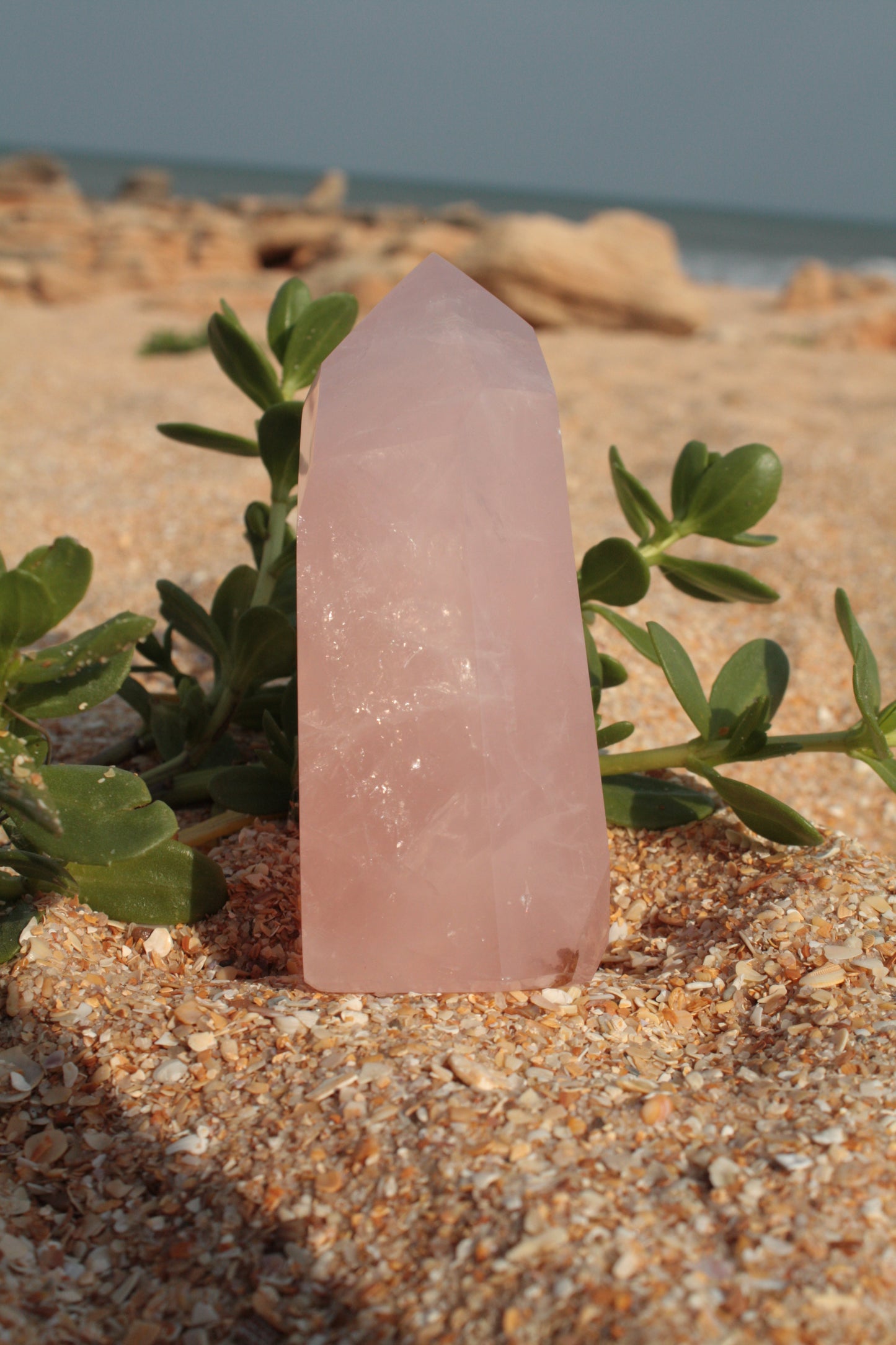 Large Rose Quartz Tower