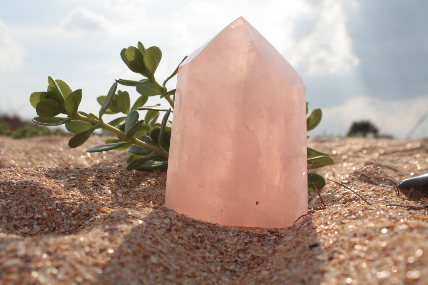 Large Rose Quartz Tower