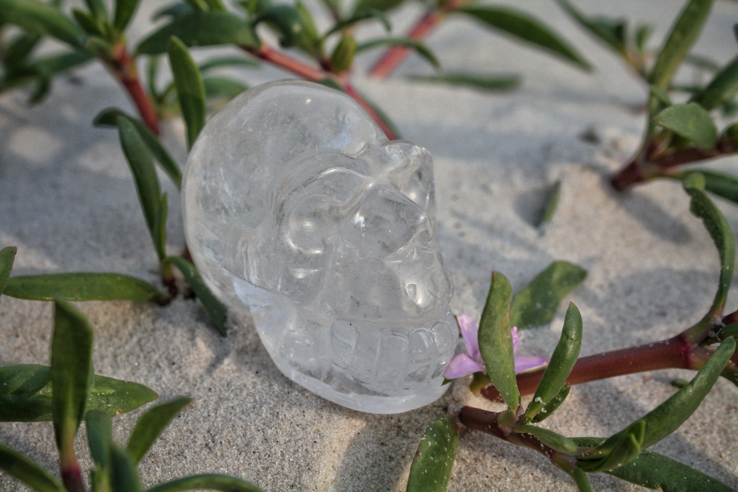 Clear Quartz Polished Skull