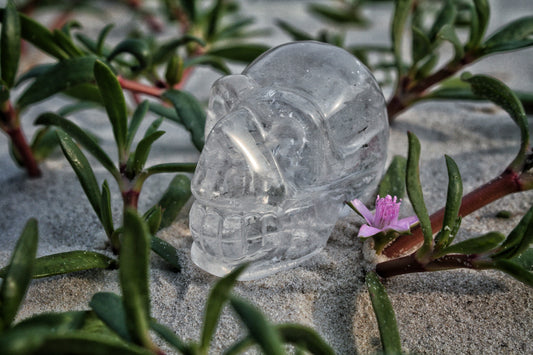 Clear Quartz Polished Skull