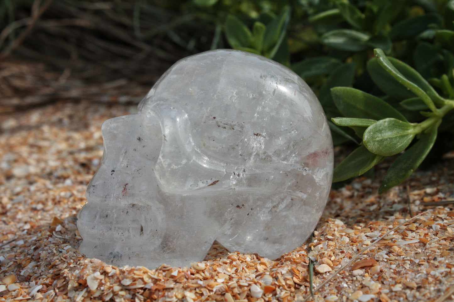 Clear Quartz Polished Skull