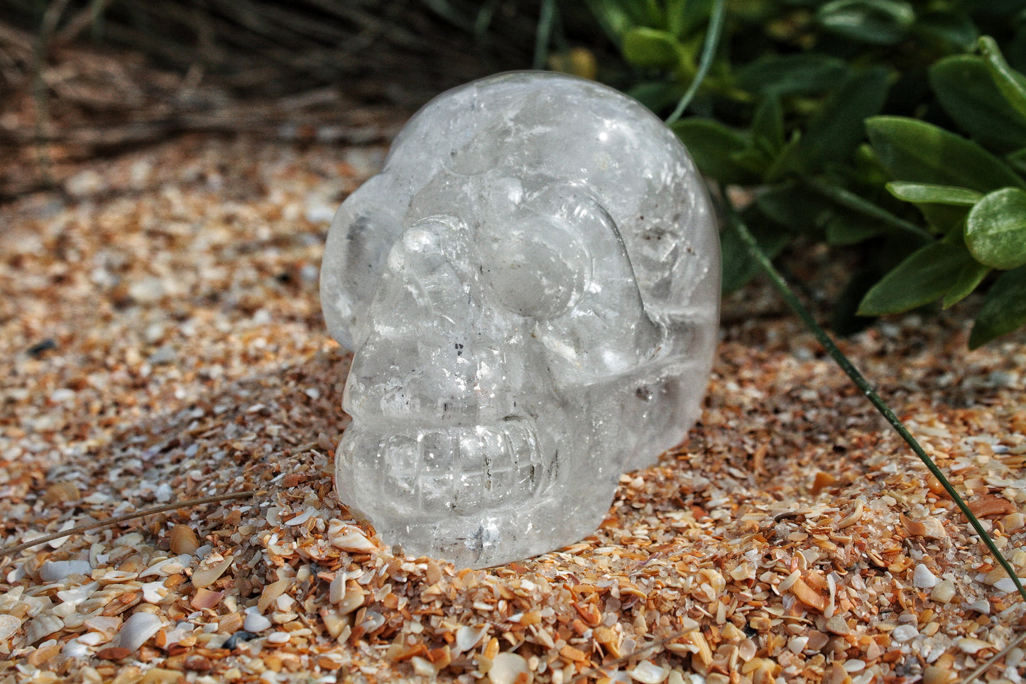 Clear Quartz Polished Skull