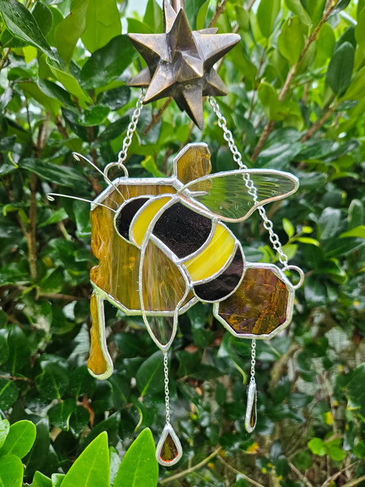 Honey Bee Stained Glass